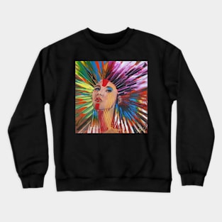 Portrait Punk Red Attitude Style  620 Crewneck Sweatshirt